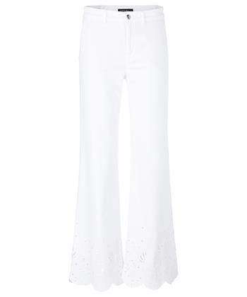 Marc Cain Hose mit weitem Bein und Broderie Warri