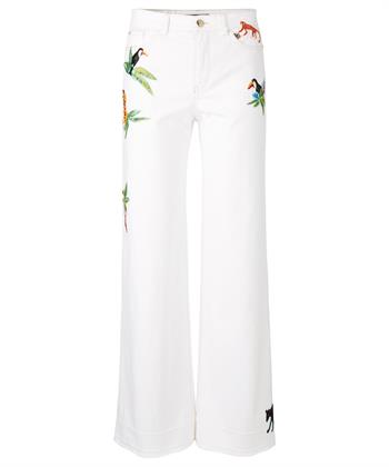 Marc Cain Jeans weitem Bein und tropischem Print Warri