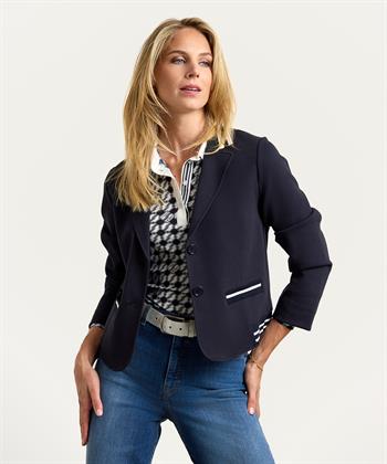 Marc Cain Jersey Blazer gestreifter Saum