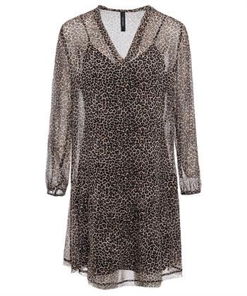 Marc Cain Kleid aus Voile mit Panther-Print