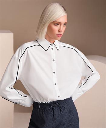 Marc Cain kurze Bluse elastischem Saum