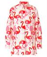 Marc Cain lange Bluse aus Baumwoll-Voile Flamingo