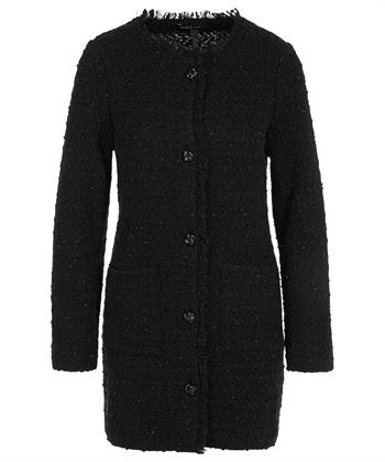 Marc Cain lange Strickjacke aus Bouclé-Wollmischung