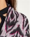 Marc Cain lange Strickjacke aus Wollgemisch mit Pelzverzierung