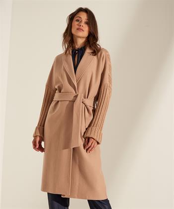 Marc Cain Mantel Strickjacke gekocht Wolle Kabel stricken