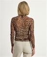 Marc Cain Netz-Rollkragen-Shirt mit Panther-Print
