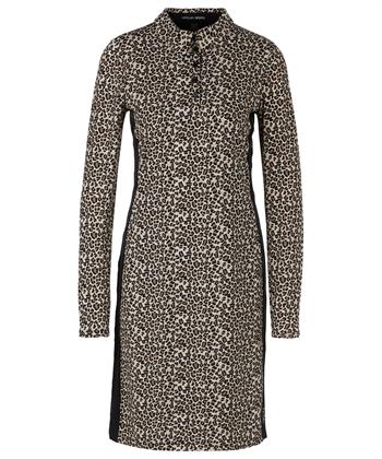 Marc Cain Polokleid mit Panther-Print im Panty-Look