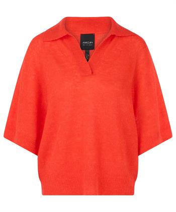 Marc Cain Polopullover aus Wollmischung mit kurzen Ärmeln