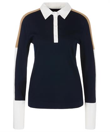Marc Cain Poloshirt mit Kontrastpaspel