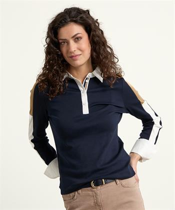 Marc Cain Poloshirt mit Kontrastpaspel