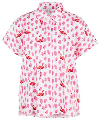 Marc Cain Popeline-Bluse Flamingo