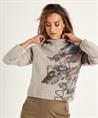 Marc Cain Pullover aus Wollmischung mit Blumendruck