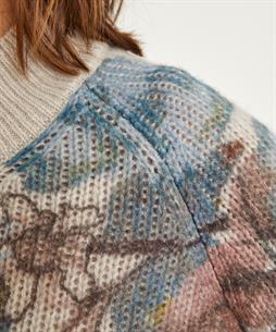 Marc Cain Pullover aus Wollmischung mit Blumendruck