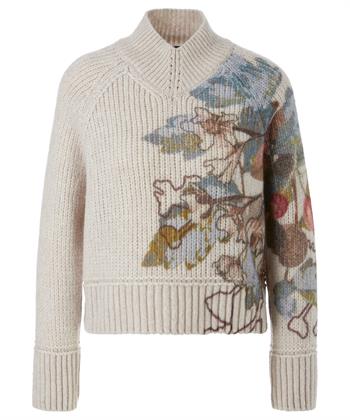 Marc Cain Pullover aus Wollmischung mit Blumendruck