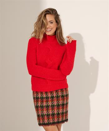 Marc Cain Pullover aus Zopfstrick mit Rollkragen