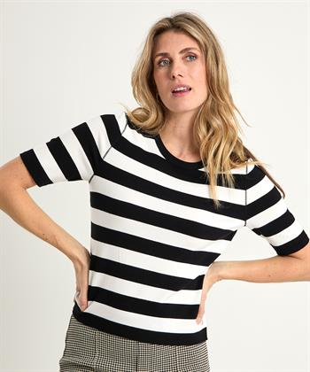 Marc Cain Pullover kurzarm gestreift