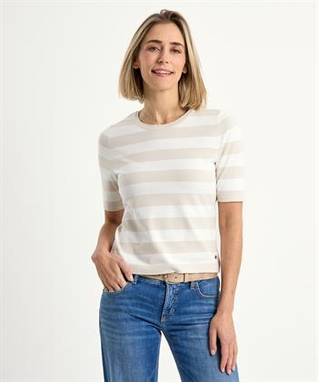 Marc Cain Pullover kurzarm gestreift