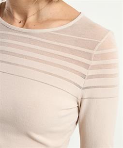 Marc Cain Pullover transparent gestreift