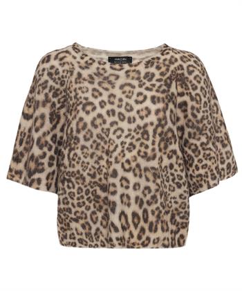 Marc Cain Pullover Wollmischung mit Panther-Print