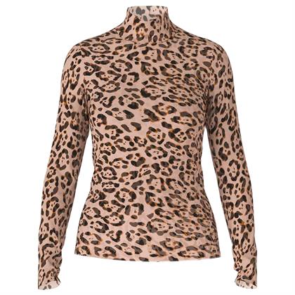 Marc Cain Rollkragenshirt mesh Tierprint