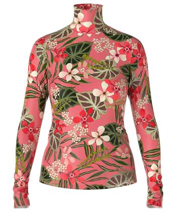 Marc Cain Rollkragenshirt Slinky mit Chinesischem Blattdruck