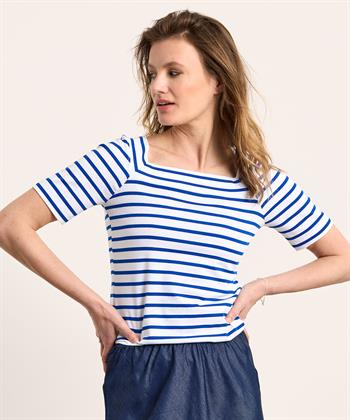 Marc Cain Shirt gestreift quadratischem Ausschnitt