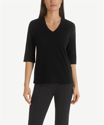 Marc Cain Shirt V-Ausschnitt Rippe