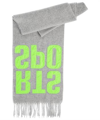 Marc Cain Sports Schal aus Wollmischung mit Buchstabenapplikation