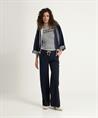 Marc Cain Strickjacke mit Kapuze und gestreiften Details