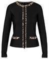 Marc Cain Strickjacke mit Panther-Print-Besatz