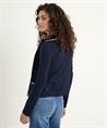 Marc Cain Strickjacke mit Reißverschluss und Streifendetails