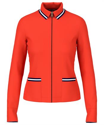 Marc Cain Strickjacke mit Reißverschluss und Streifendetails