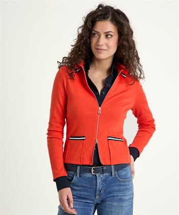 Marc Cain Strickjacke mit Reißverschluss und Streifendetails