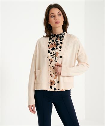 Marc Cain Strickjacke Wolle mit Seitenschlitzen