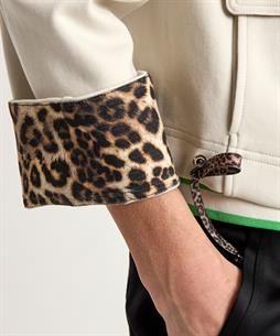 Marc Cain Sweatjacke mit Panther-Print zum Wickeln
