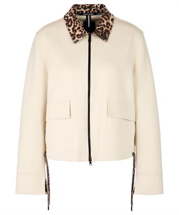 Marc Cain Sweatjacke mit Panther-Print zum Wickeln