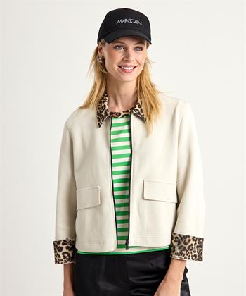 Marc Cain Sweatjacke mit Panther-Print zum Wickeln