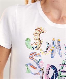 Marc Cain T-Shirt mit mehrfarbigem Buchstabendruck