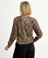 Marc Cain Top plissierten Ärmeln und Panther-Print