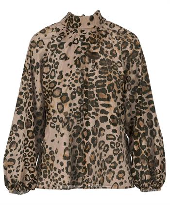 Marc Cain transparente Bluse Leopardenmuster