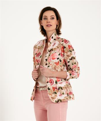 ML Collections Blazer Seersucker Rose Druck