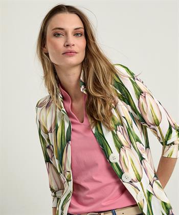 ML Collections Slinky Blazer Tulip Print