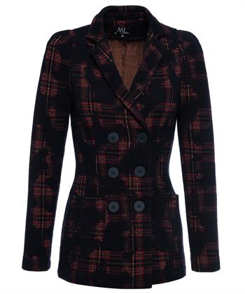 ML Collections Zweireiher-Blazer Schottenkaro-Wollmischung