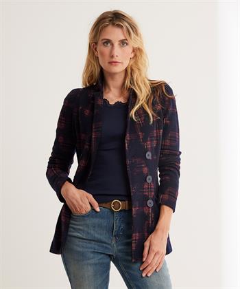 ML Collections Zweireiher-Blazer Schottenkaro-Wollmischung