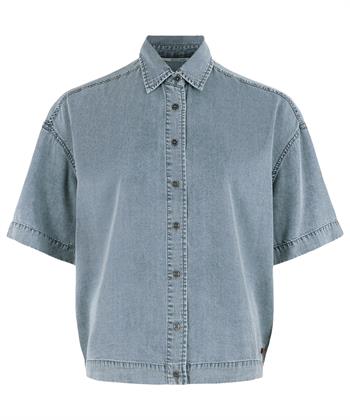 Moscow gewaschene Denim Bluse Rashida