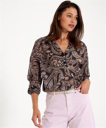 No Man's Land Bluse mit Paisleymuster