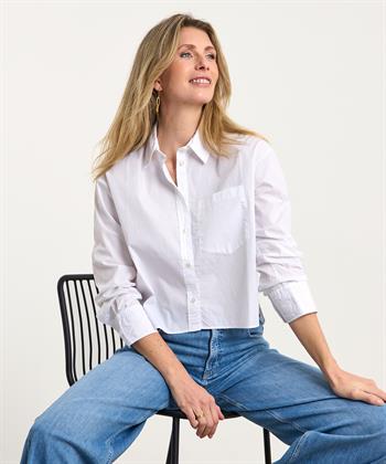 No Man's Land kurze Popeline-Bluse