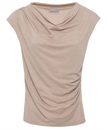 No Man's Land Lurex Top mit Wasserfall-Ausschnitt