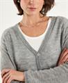 No Man's Land Strickjacke aus Wollgemisch mit Pailletten