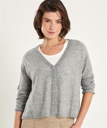 No Man's Land Strickjacke aus Wollgemisch mit Pailletten